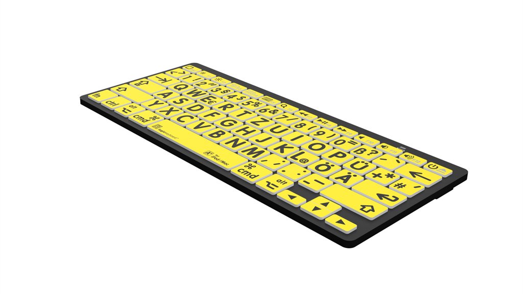 EAN 5707795011581 - Logickeyboard LKB-LPBY-BTON-DE teclado Médico Bluetooth QWERTZ Alemán Negro, Amarillo imagen 2