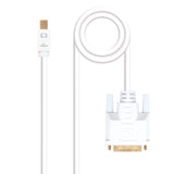 Nanocable Cable Conversor Mini Dp Macho A Dvi Macho 2m - Blanco