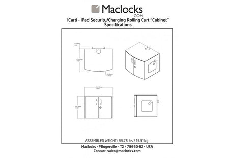 EAN 0819472020276 - Compulocks CartiPad Solo Armario de gestión y carga para dispositivos portátiles Blanco imagen 6