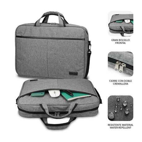EAN 8436586741594 - SUBBLIM SUB-LB-3ELB001 maletines para portátil 35,6 cm (14") Maletín Toploader Gris imagen 2