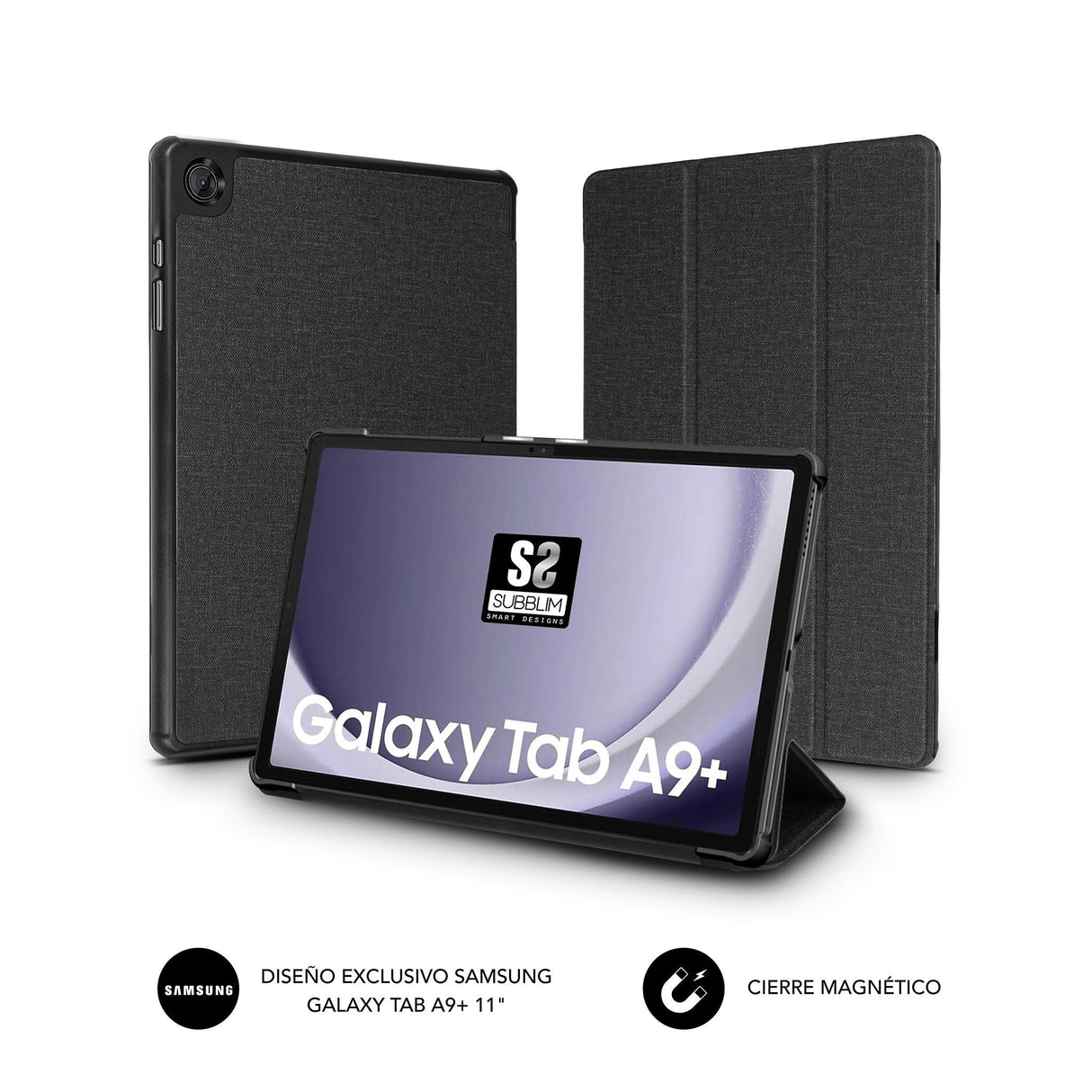 EAN 8436586742942 - SUBBLIM FUNDA TABLET SHOCK CASE SAMSUNG TAB A9+ 11'' NEGRO 27,9 cm (11") Folio imagen 2