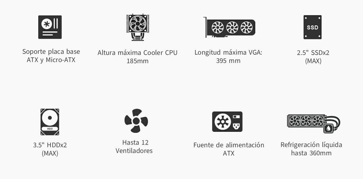 EAN 8436624420955 - CoolBox GE2000 DualView Torre Negro imagen 8