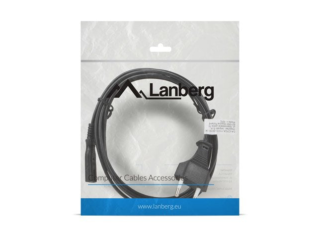 Lanberg Cable De Alimentacion Ca-C7ca-11cc-0018-Bk Conectores Cee 7/16 / Iec320 C7 1.8 Metros