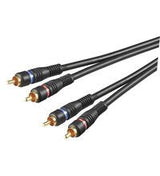 Goobay Rca Stereo Cable 2x Rca. M/M. Black. 1.0m