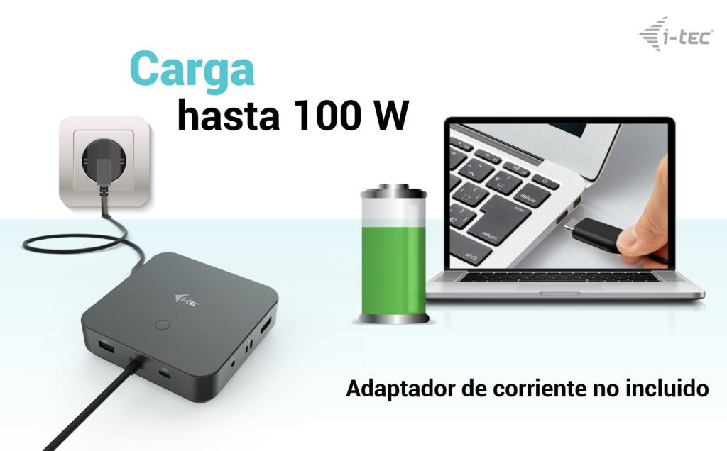 I-Tec Usb-C Hdmi Dual Dp Docking Station With Power Delivery 100 W
