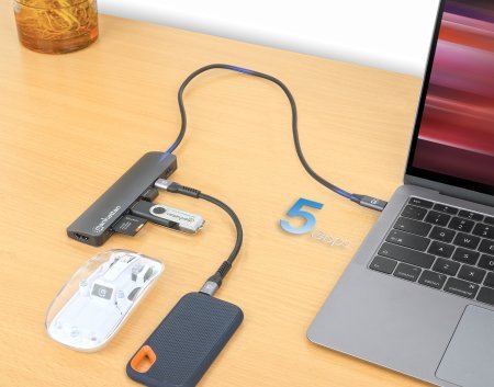 EAN 766623190442 - Manhattan 190442 base para portátil y replicador de puertos Alámbrico USB 3.2 Gen 1 (3.1 Gen 1) Type-C Gri imagen 3