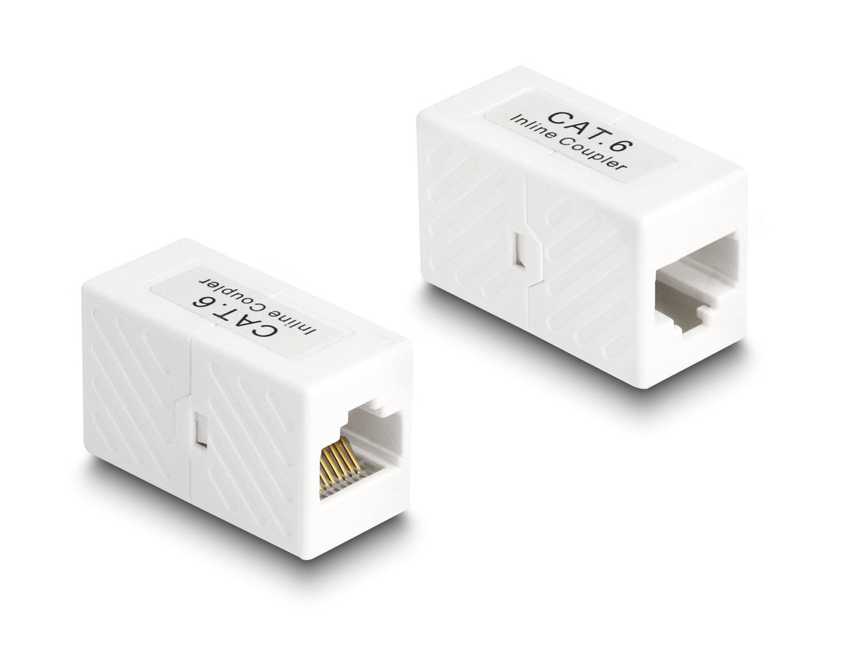 Delock 88133 Adaptador Rj45 Hembra A Rj45 Hembra Cat.6 Utp Blanco