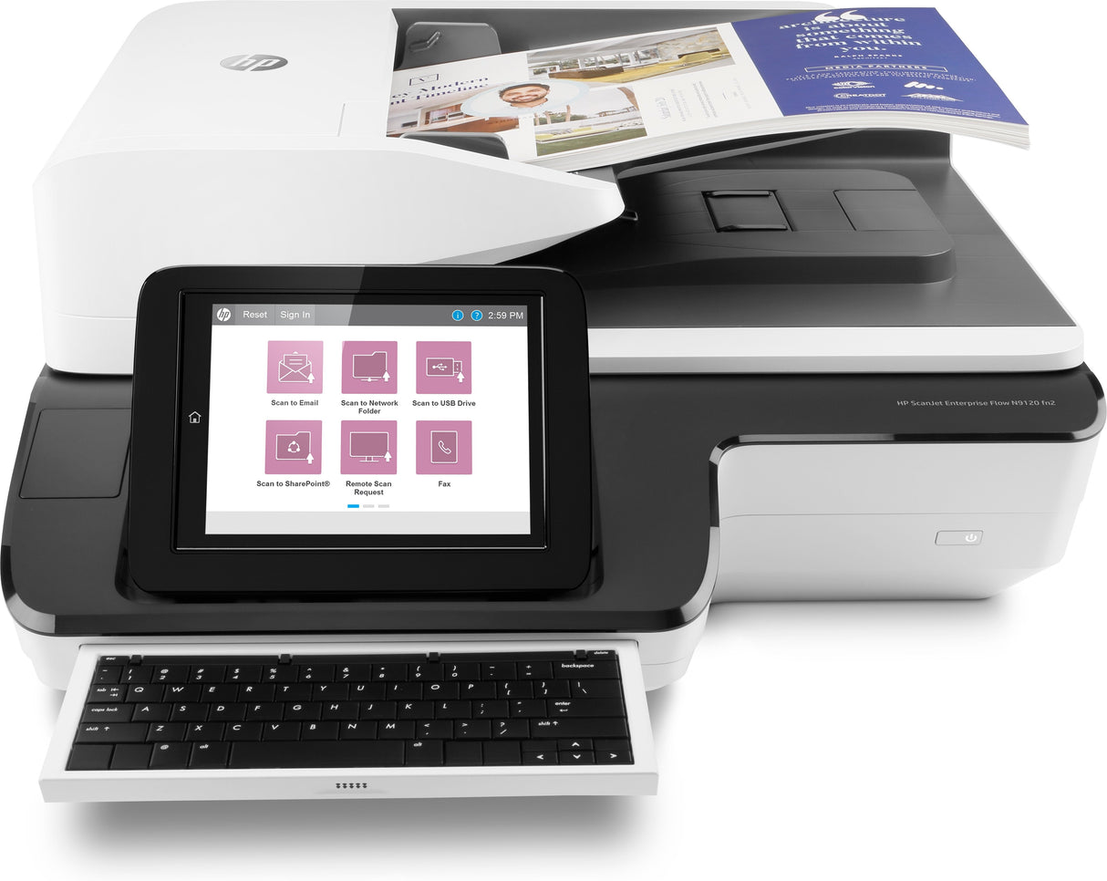 EAN 0190781818649 - HP Scanjet Enterprise Flow N9120 fn2 Escáner plano y alimentador automático de documentos (ADF, Automatic imagen 2