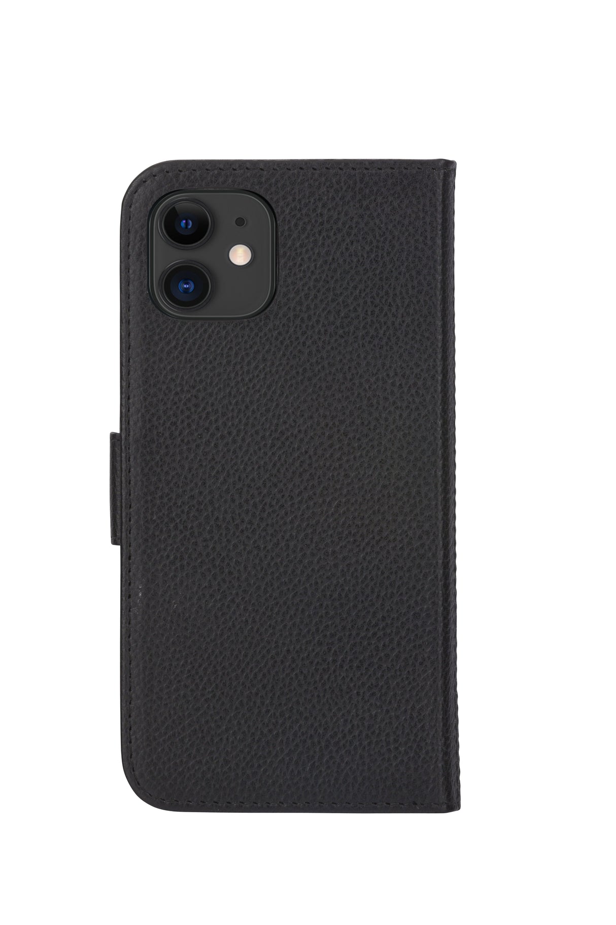 Dbramante1928 New York Funda Con Tapa Para Teléfono Móvil 2 En 1 Cuero Pebble De Grano Completo Negro Noche Para Apple Iphone 11 Xr
