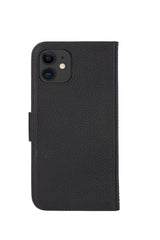 Dbramante1928 New York Funda Con Tapa Para Teléfono Móvil 2 En 1 Cuero Pebble De Grano Completo Negro Noche Para Apple Iphone 11 Xr