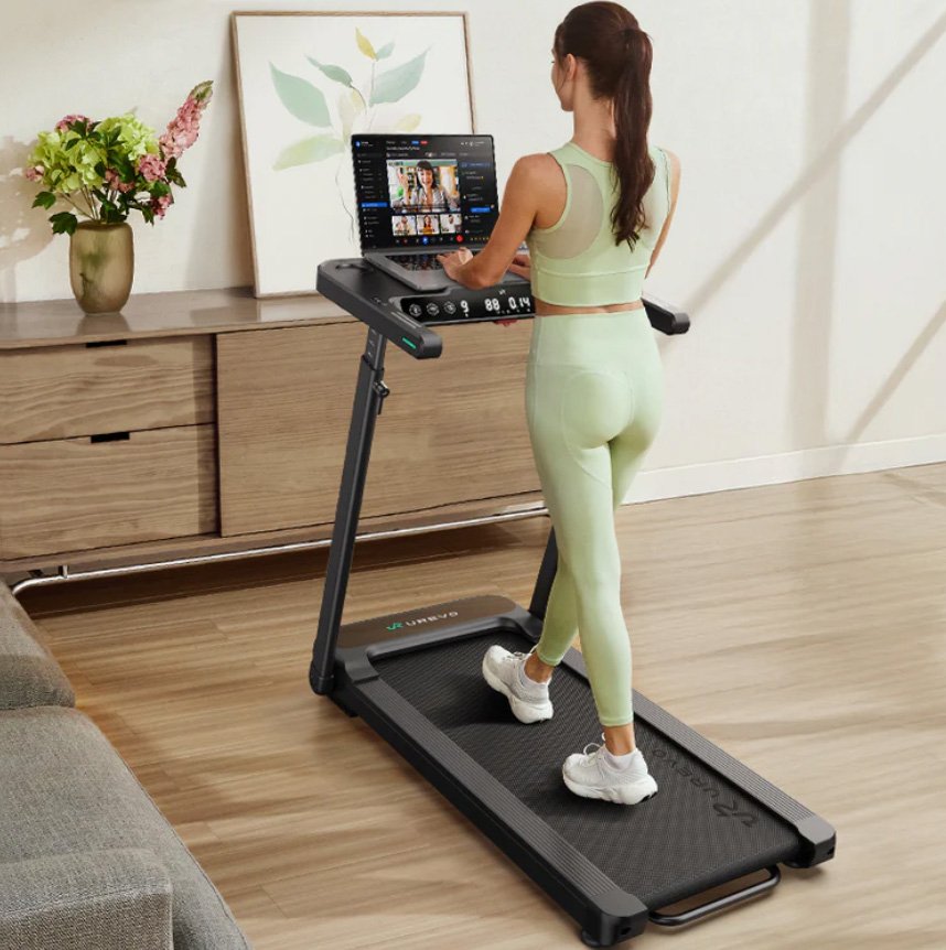 Cinta De Correr Con Mesa De Trabajo Y Ejercicio Incorporada Urevo Foldi 3s