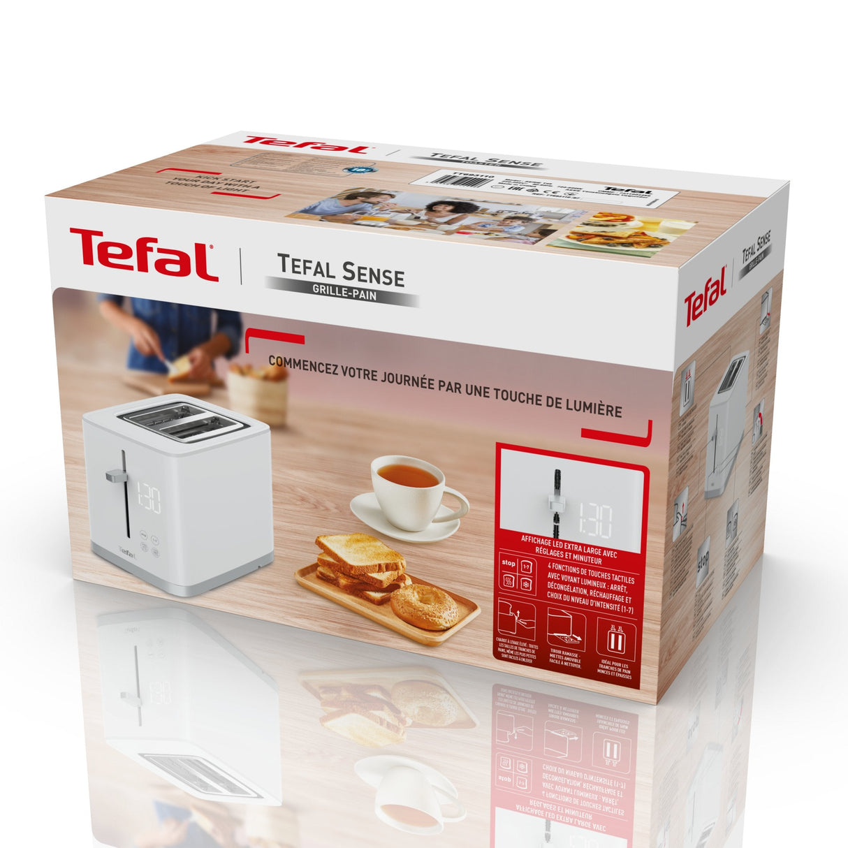 Tostadora Tefal Sense Tt693110  2 Rebanada(S) 850 W Blanco