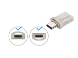 Usb-Mick 256gb Transcend Jetflash Usb3.1 Pen Drive Otg Type-A&C Silver