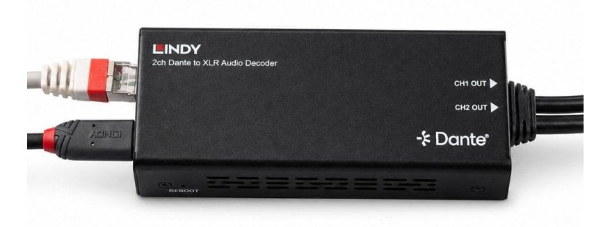 2ch Dante  To Xlr Audio Decoder