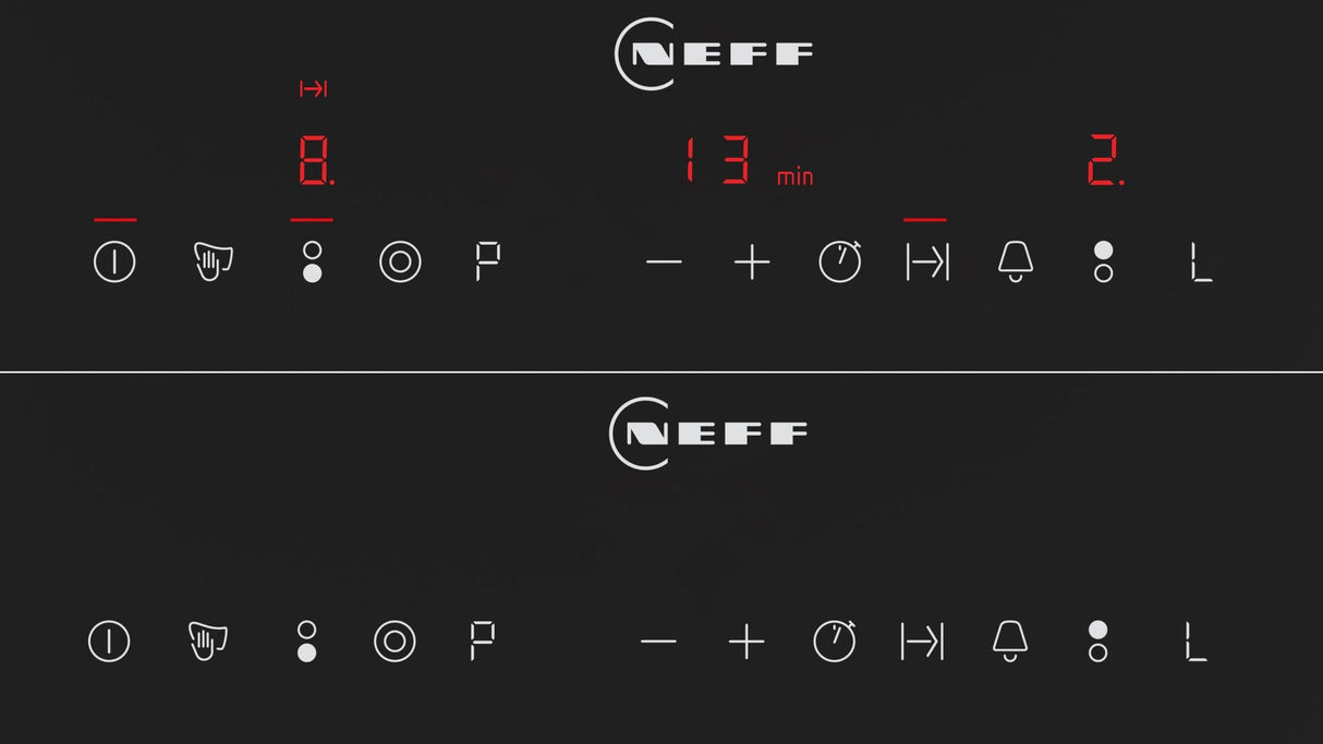 Neff T13tdf9l8 N 70, Placa Autosuficiente Negro/Acero Inoxidable, 30 Cm T13tdf9l8