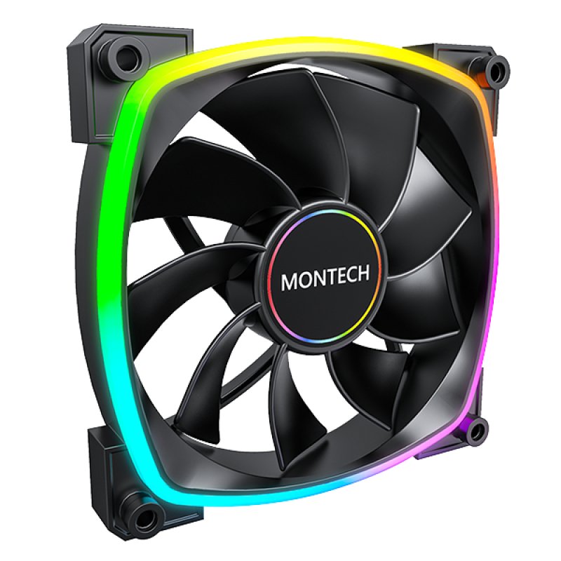 Ventilador Montech Rx140 Pwm 140x140x25 Negro, 140 Mm Rx140 Pwm Black
