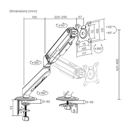 EAN 8435739904596 - AISENS DT32TSR-435 soporte para monitor 81,3 cm (32") Escritorio imagen 7