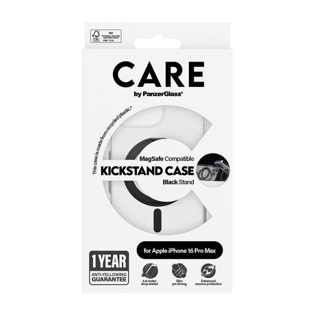 EAN 5715685003851 - PanzerGlass CARE™ by ® Case Transparent w. Black Kickstand & MagSafe iPhone 16 Pro Max funda para teléfon imagen 3