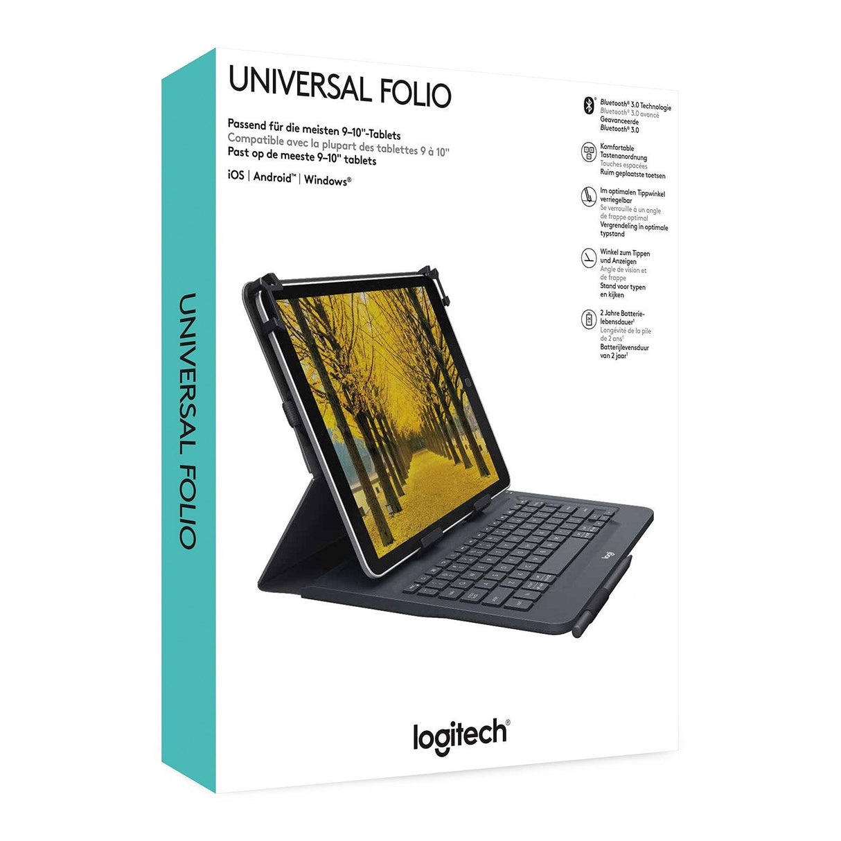 Logitech Funda Tablet 9\1-10\1 Con Teclado Español Qwerty Bluetooth 3.0 920-008336