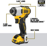 Dewalt Akku-Schlagschrauber Dcf801d2, 12volt, 1/4" (Amarillo/Negro, 2x Li-Ionen Akku 2,0ah, In T Stak-Box) Dcf801d2-Qw