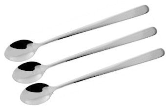 Set 3 Cucharas Largas Para Bebida Acero Inoxidable 19cm Fm