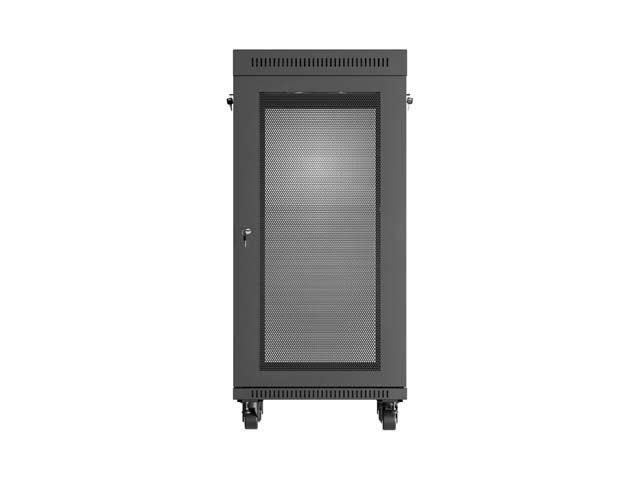 Lanberg Rack Cabinet 19" Free-Standing 24u 600x600 Flat Pack With Mesh Door Lcd Negro V2