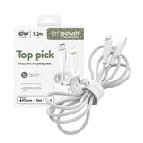 EAN 5715685027710 - PanzerGlass empower by ® Racing 60W USB-C to Lightning Cable | USB 2.0 | 1.2M | Silver White cable USB Bl imagen 5