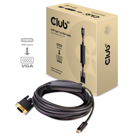 EAN 8719214471231 - CLUB3D cac-1512 5 m USB Tipo C VGA (D-Sub) Negro imagen 1