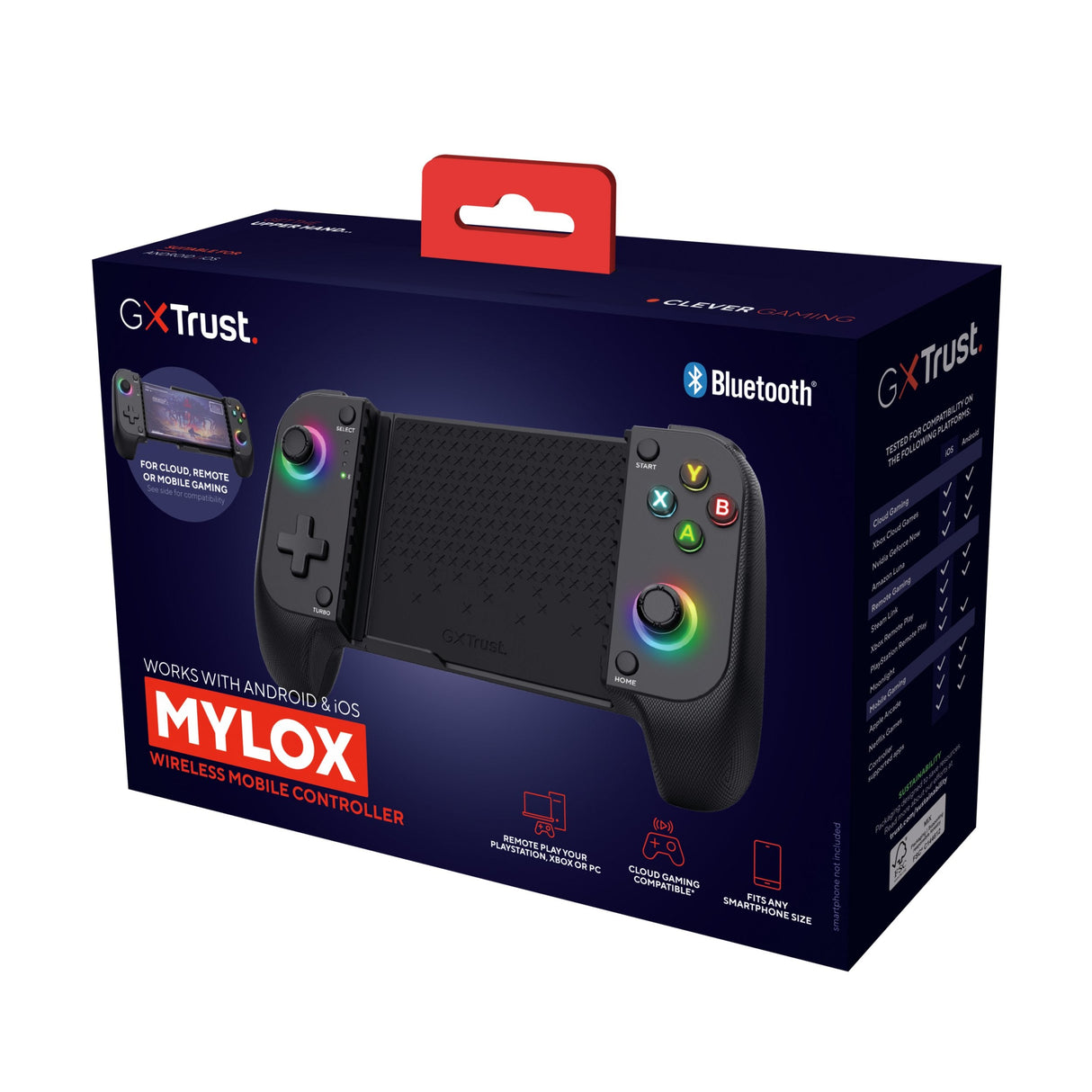 Mando A Distancia Trust Gxt 735g Mylox Gris Con Bluetooth, Analógico/Digital, Para Android E Ios