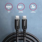 EAN 8595247906878 - Axagon BUCM-CM10AB cable USB USB 2.0 1 m USB C Negro imagen 2