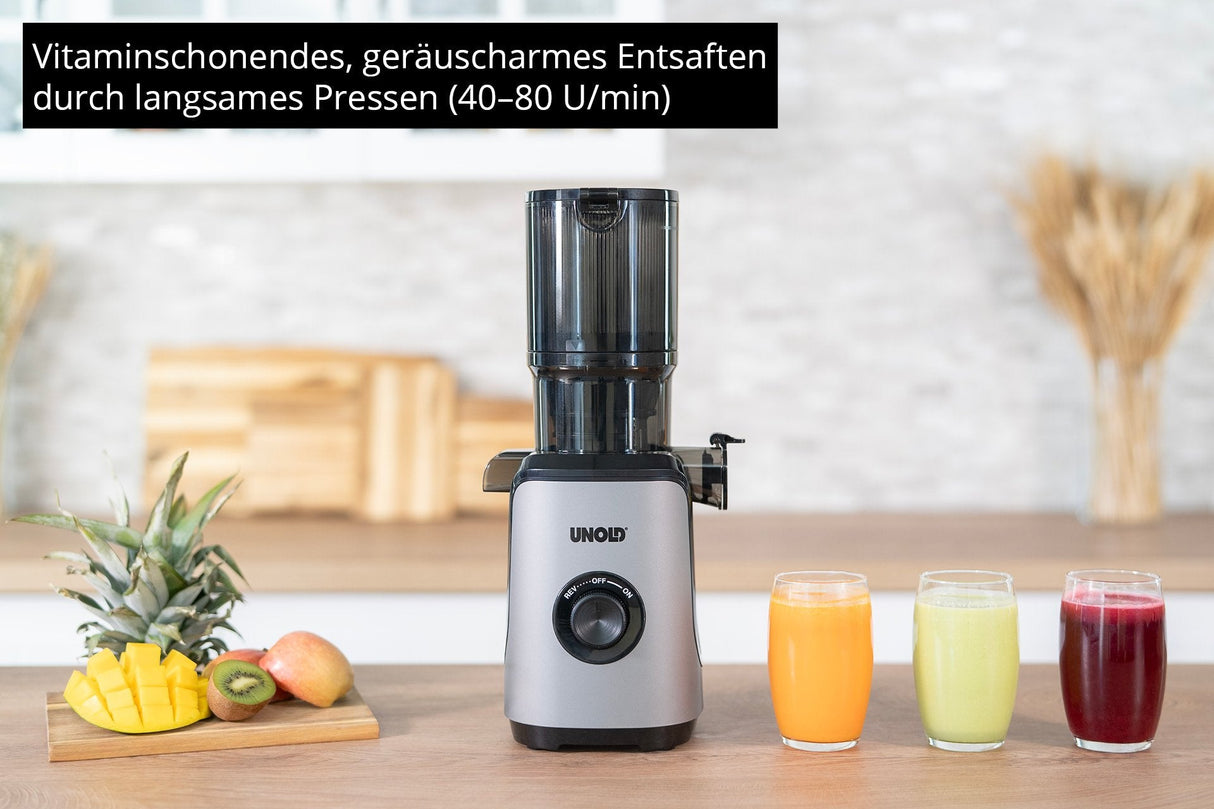 Exprimidor Sam De Lento Desollosado, Plata/Negro, 200 Vatios, Recipiente De Jugo 1 Litro 78275