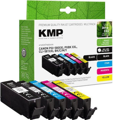 EAN 4011324001150 - KMP 1576,4205 cartucho de tinta 5 pieza(s) Compatible Alto rendimiento (XL) Cian imagen 1