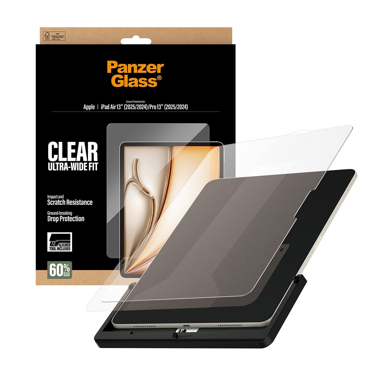 EAN 5715685030680 - PanzerGlass ® Screen Protector iPad Air 13" (2024-2026) | Pro 13" (2024-2025) | Ultra-Wide Fit w. Fastfit imagen 5