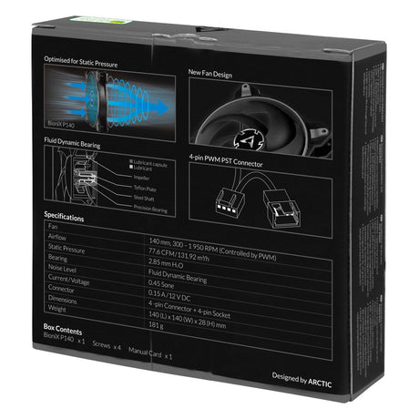 EAN 4895213702355 - ARCTIC BioniX P140 Carcasa del ordenador Ventilador 14 cm Gris imagen 7