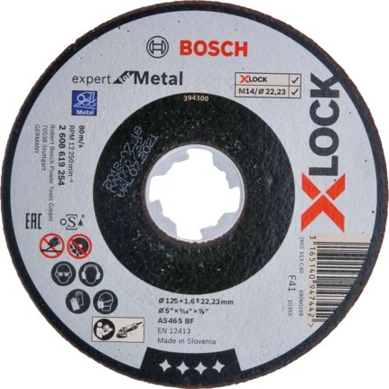 Bosch Disco De Corte X-Lock Expert For Metal 125mm Recto 2608619254