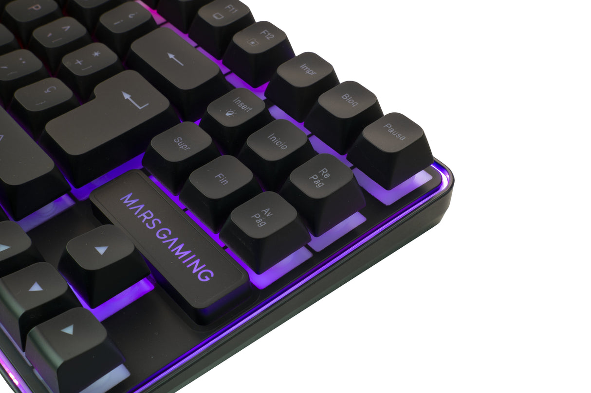 Pack Gamer 3en1 (Calvier/Ratón/Tapis) Mars Gaming Mcpwtkl (Negro)