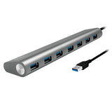 Logilink Hub 7 Puertos Usb 3.0 (3.1 Gen 1) 5000mbit/S Aluminio Gris Ua0308