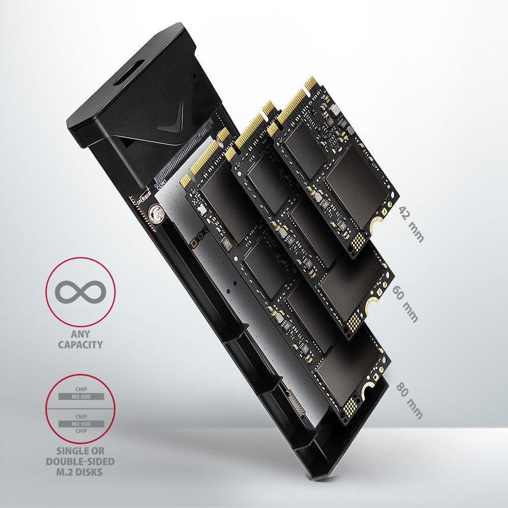 EAN 8595247908506 - Axagon EEM2-UB2 caja para disco duro externo Caja externa para unidad de estado sólido (SSD) Negro M.2 imagen 9
