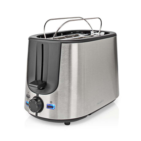 EAN 5412810336272 - Nedis KABT300EAL tostadora 7 2 rebanada(s) 1000 W Aluminio, Negro imagen 7