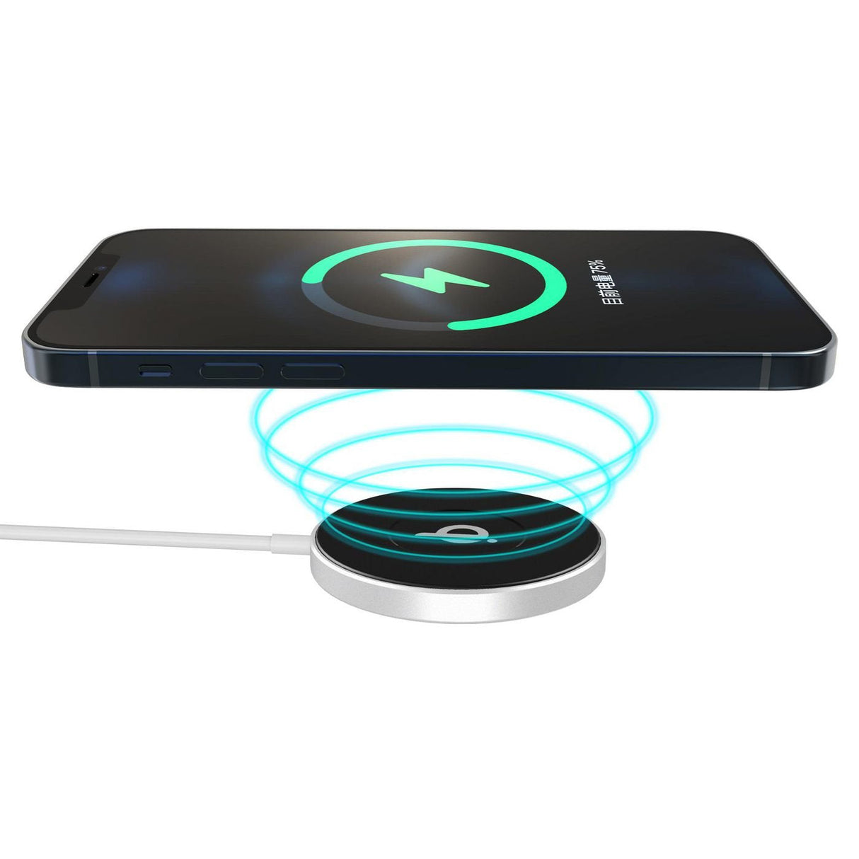 Magnetic Wireless Charger With Usb-C Plug. Charges Up