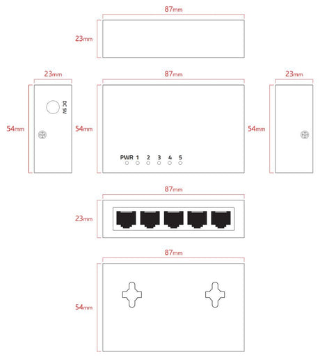 EAN 5715063808191 - Lanview LVN-DESK-5PORT-1G no categorizado imagen 2