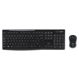 Teclado Belga Logitech Wireless Combo Mk270 Ratón Incluido Usb Azerty Negro