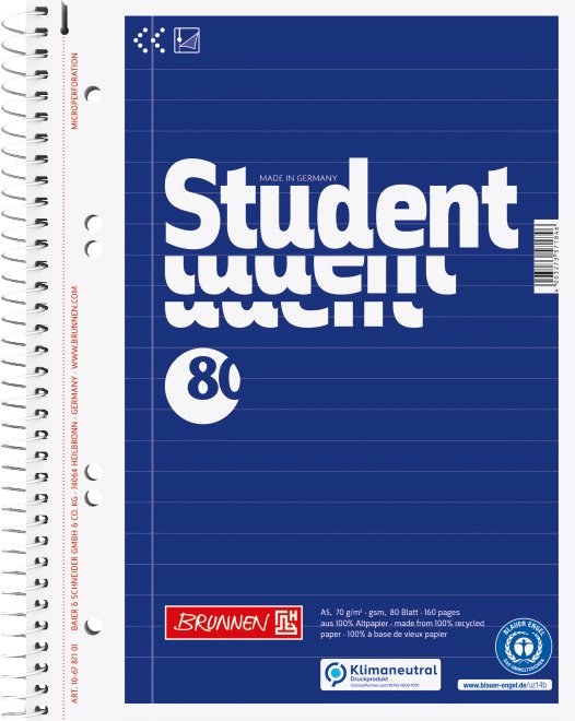 Brunnen Blocs Universitarios Student Din A5 Rayado - Material De Oficina - A5