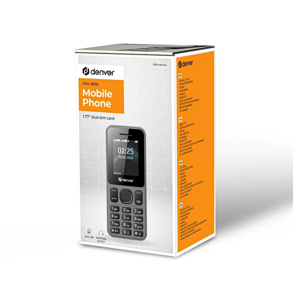 Telefono Denver Fas-1806 Negro 1,77