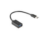 Lanberg Adaptador Usb-C M Usb-A F 2.0 0.15m Otg Negro