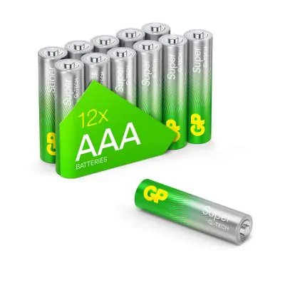 1x12 Gp Super Alkaline 1,5v Aaa Micro Lr03 Rel.03024aeta-S12