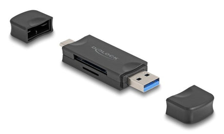 EAN 4043619910205 - DeLOCK 91020 lector de tarjeta USB 3.2 Gen 1 (3.1 Gen 1) Type-A/Type-C Negro imagen 1
