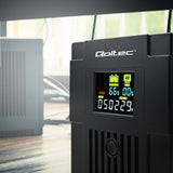EAN 5901878537719 - Qoltec 53771 sistema de alimentación ininterrumpida (UPS) Línea interactiva 2 kVA 1200 W 2 salidas AC imagen 9