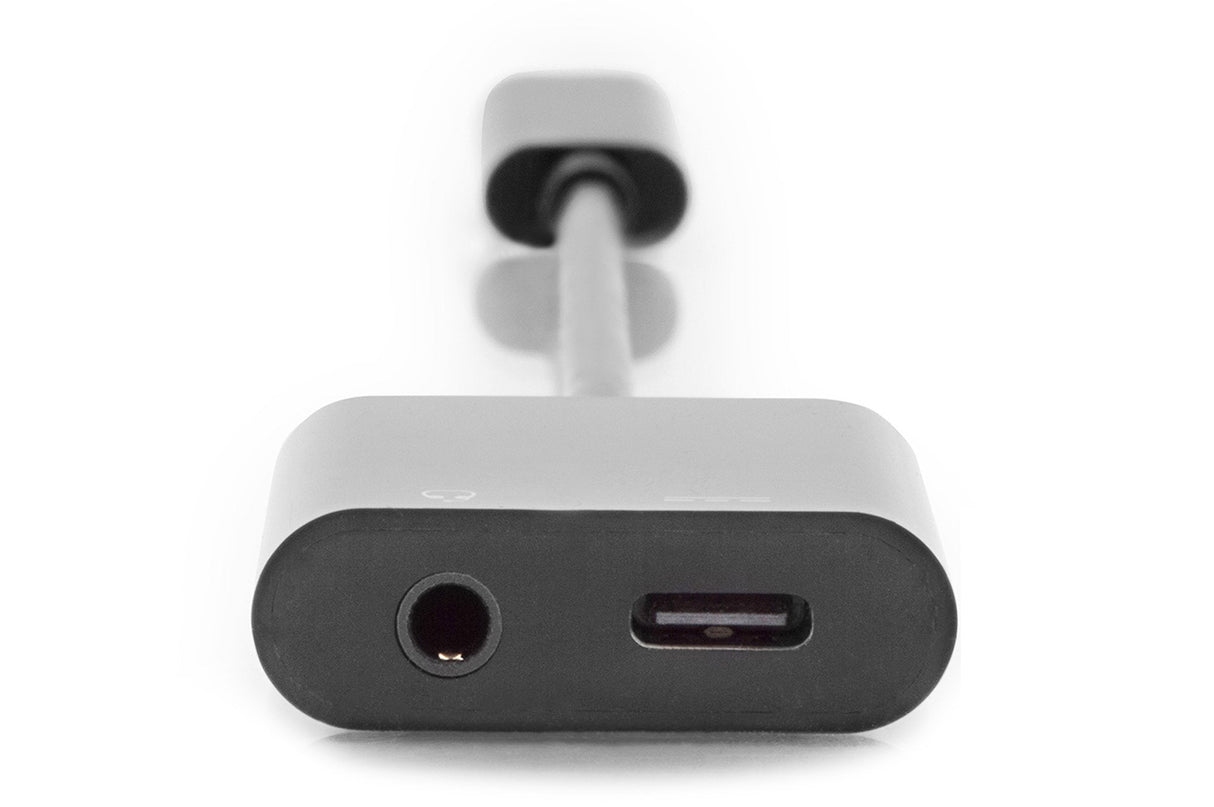 Adaptador Digitus Usb Splitter Tipo C - 3.5mm Tipo C M/F/F 0.2m Gen2 5a 10gb