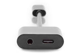 Adaptador Digitus Usb Splitter Tipo C - 3.5mm Tipo C M/F/F 0.2m Gen2 5a 10gb
